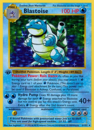 Blastoise, Base Set 2/102, English reference image