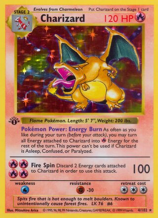 Charizard, Base Set 4/102, English reference image